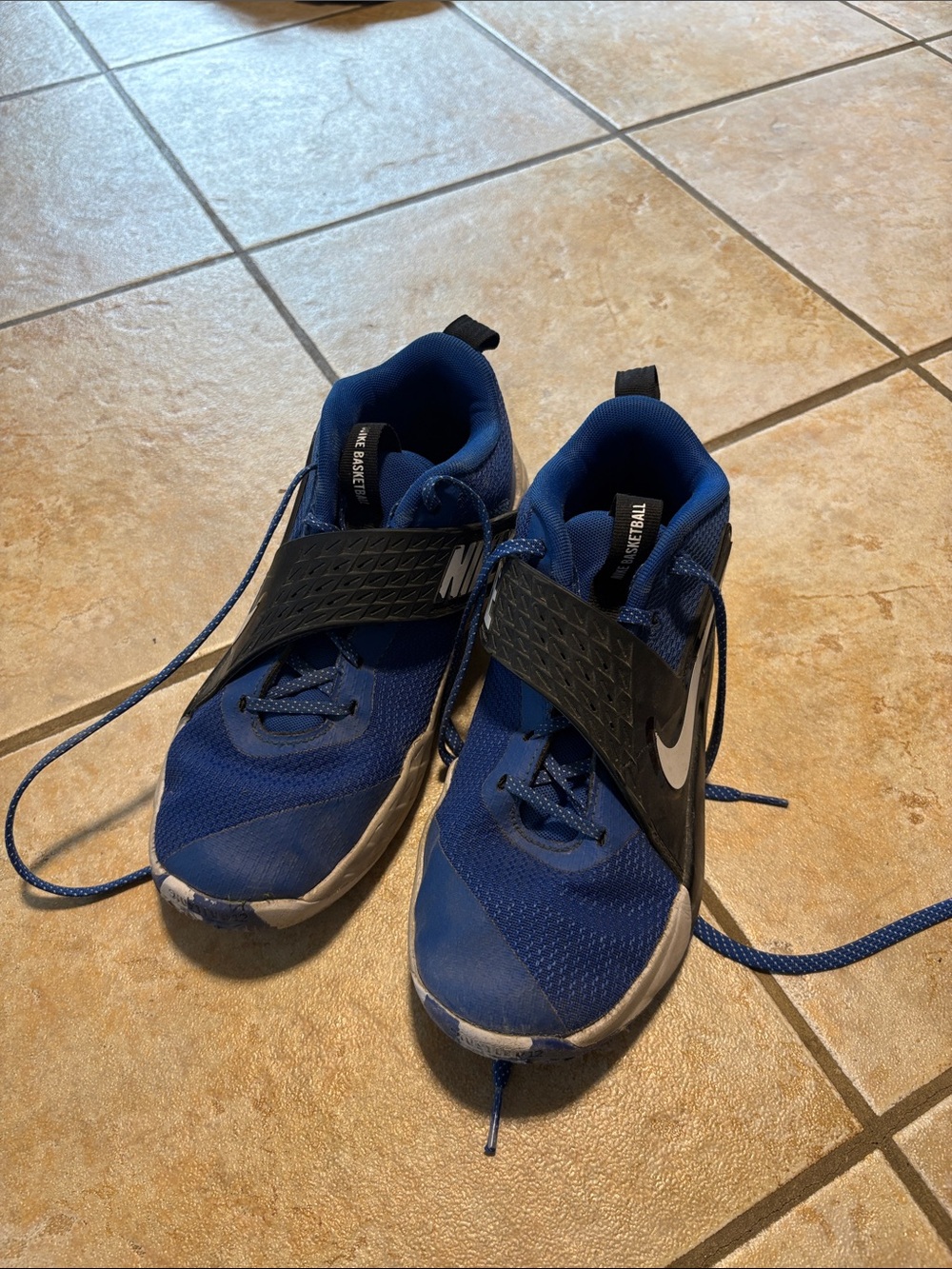 Nike Blue Kids Athletic Sneakers with Black Strap